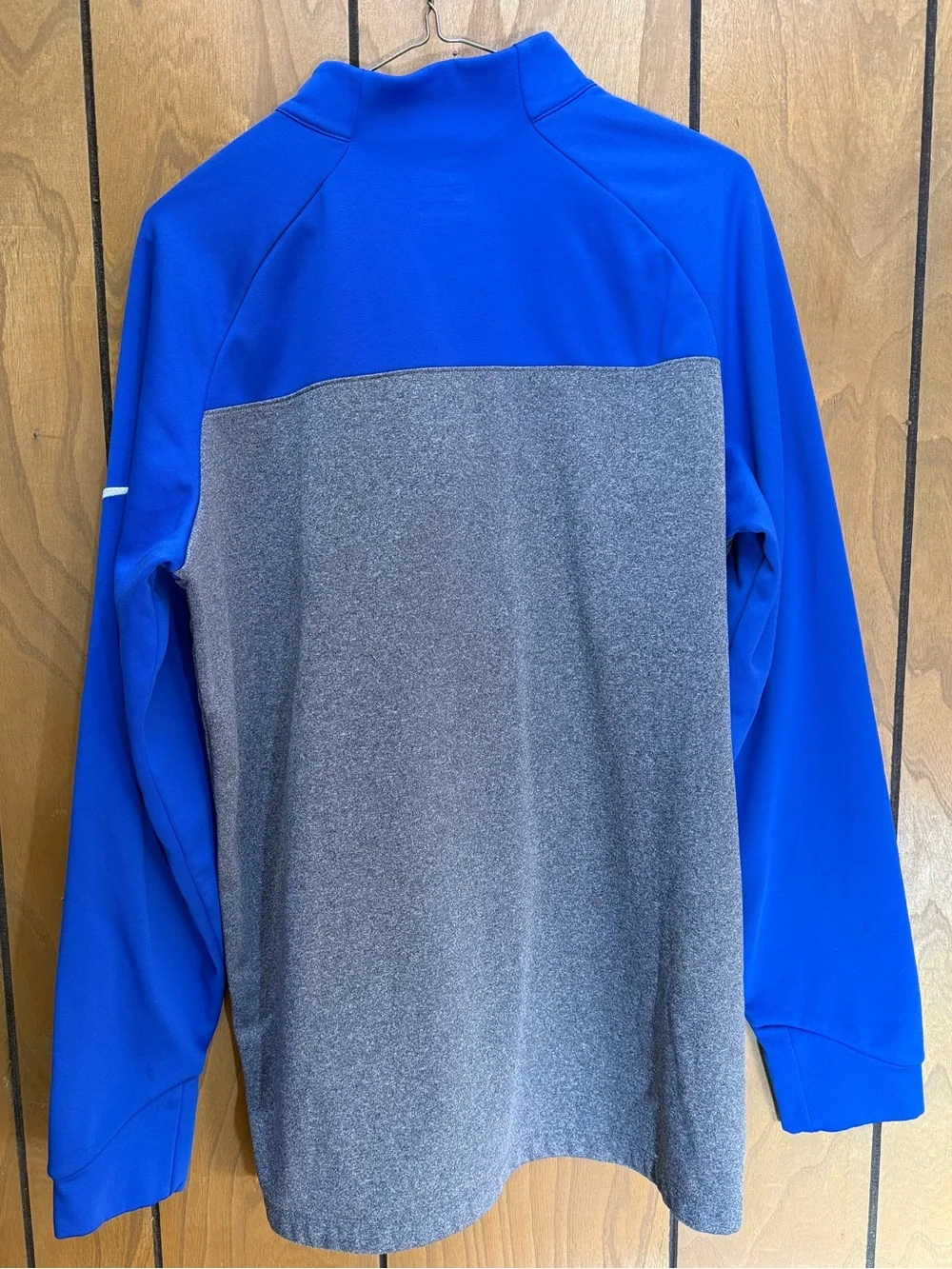 Nike Men’s Royal Blue and Heather Gray Half-Zip Performance Jacket